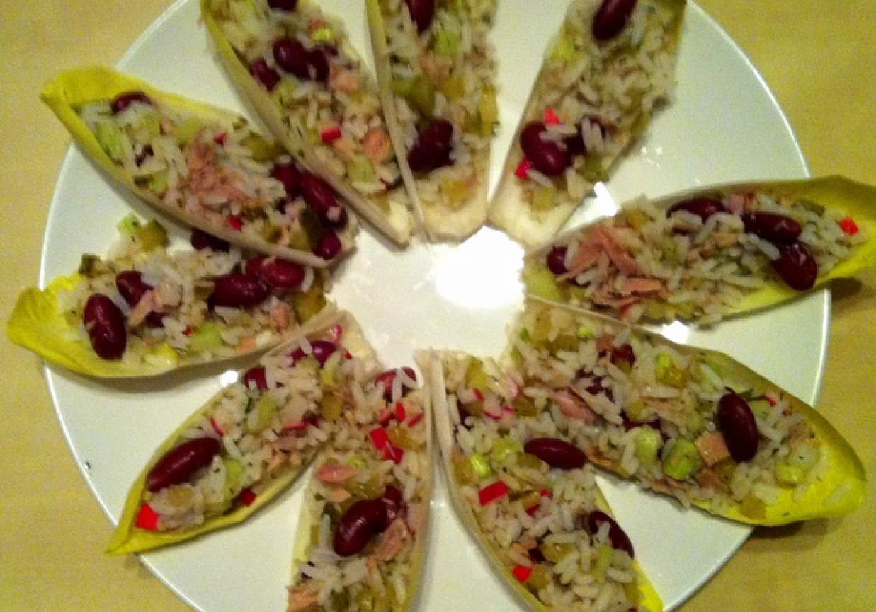 Cykoria z tuńczykiem i ryżem foto