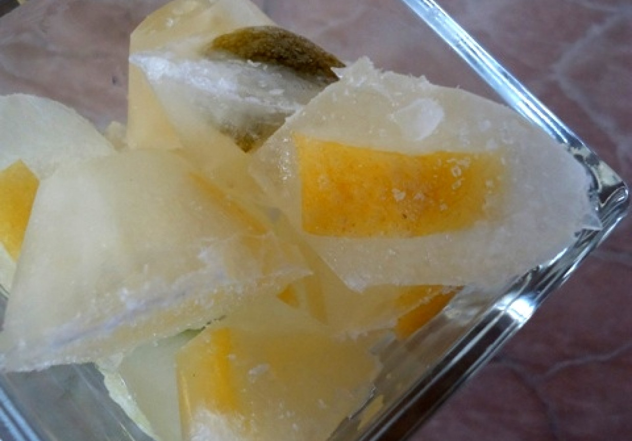Cytrynowe i limonkowe kostki lodu foto