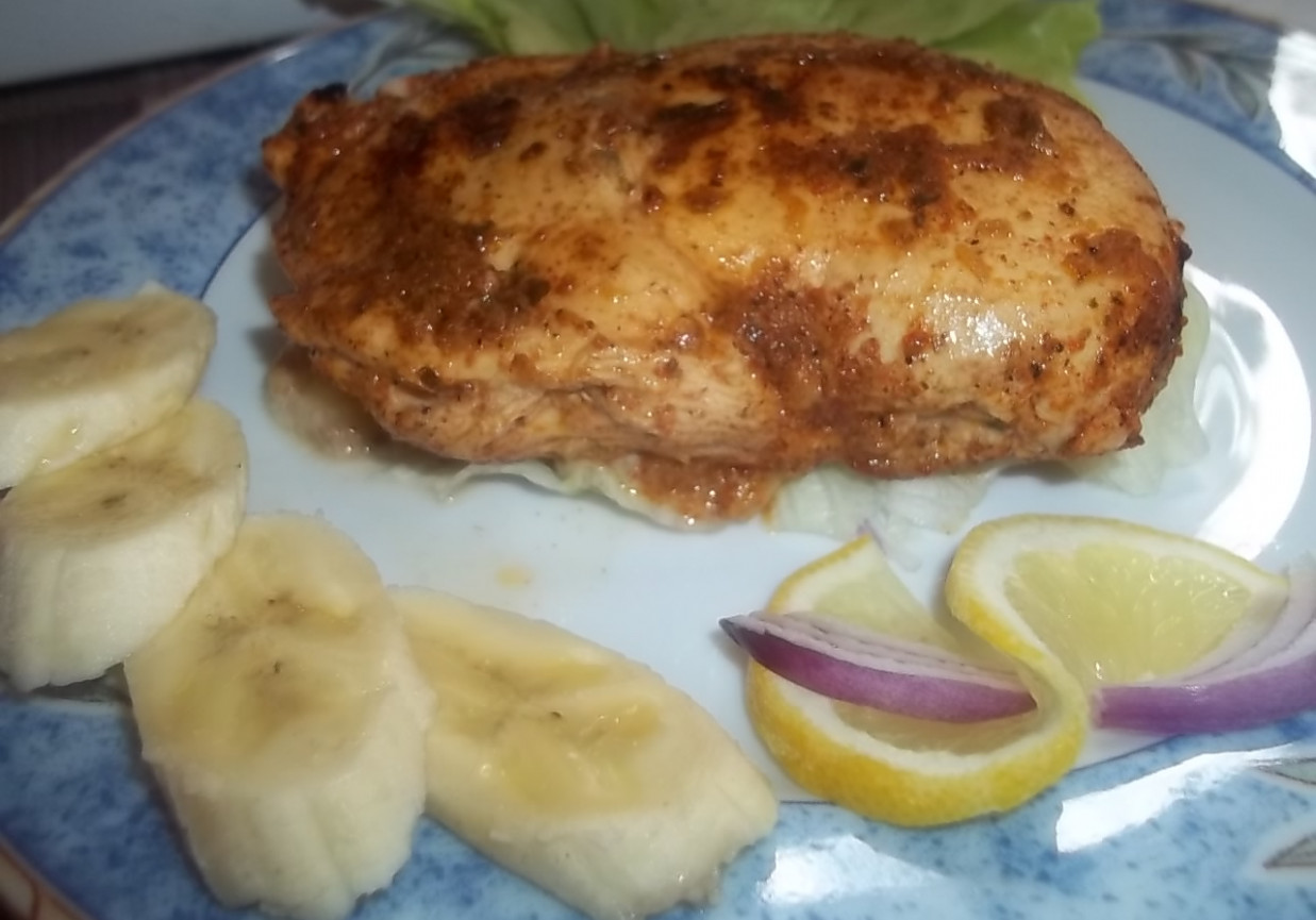 Cytrynowo-bananowa grillowana pierś z kurczaka foto