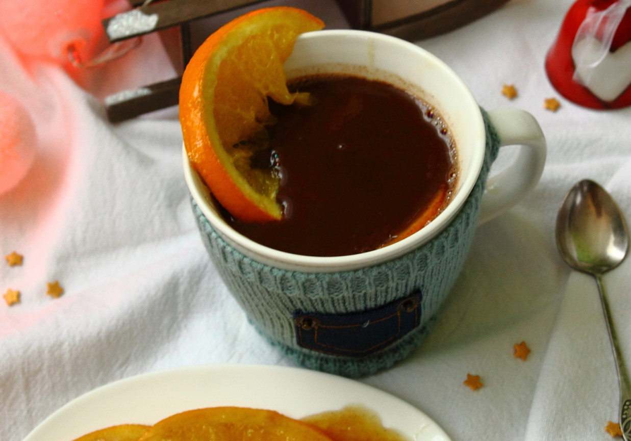 Czekolada do picia z karmelizowaną pomarańczą foto