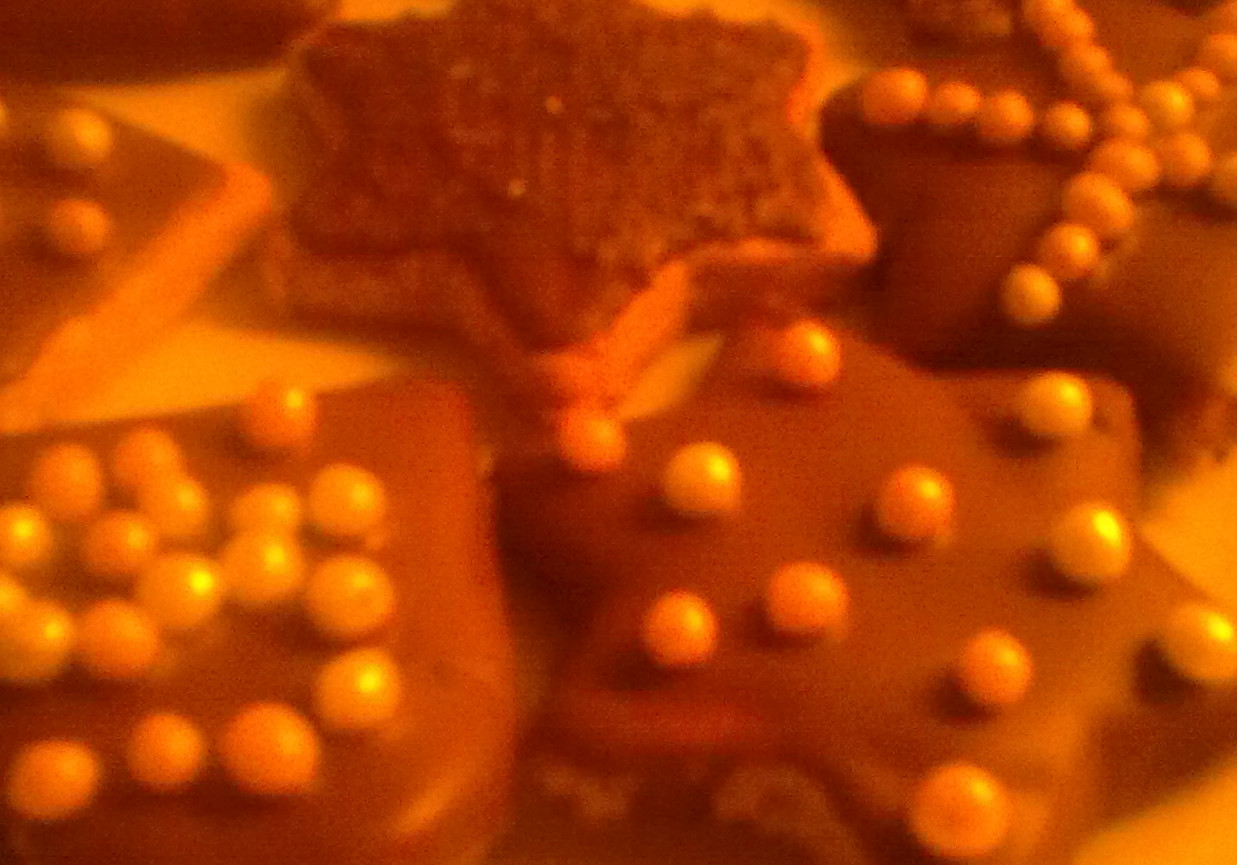 Czekoladowe ciasteczka w czekoladowej polewie foto