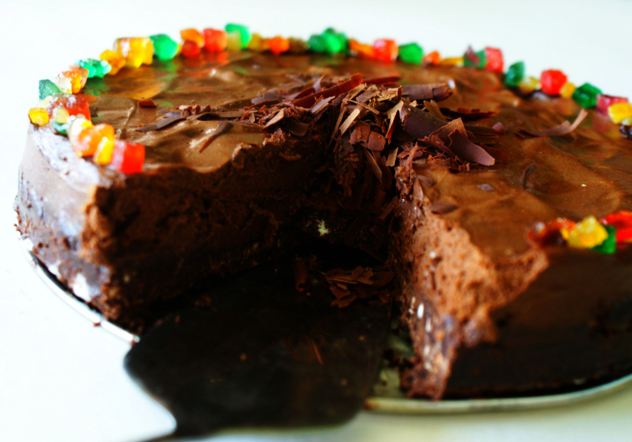 Czekoladowe ciasto bez pieczenia - mus czekoladowy