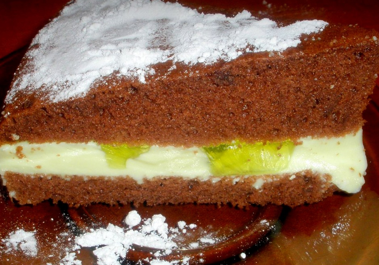 Czekoladowe ciasto z masą agrestową foto