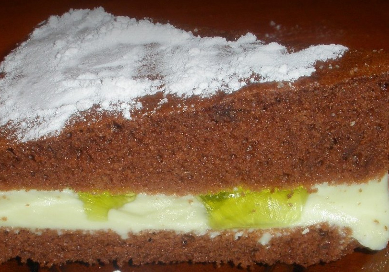 Czekoladowe ciasto z masą agrestową foto