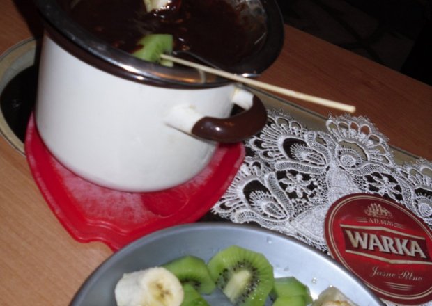Fotografia przedstawiająca czekoladowe fondue