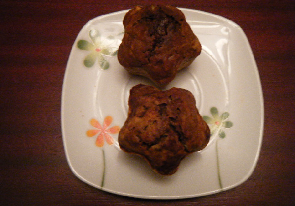 Czekoladowe muffinki z nutellą foto