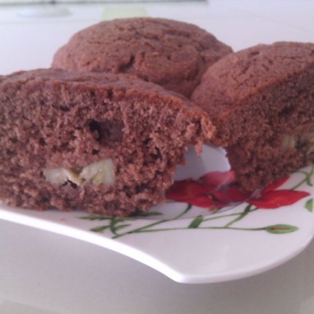 Krok 6 - Czekoladowe muffiny z bananami foto