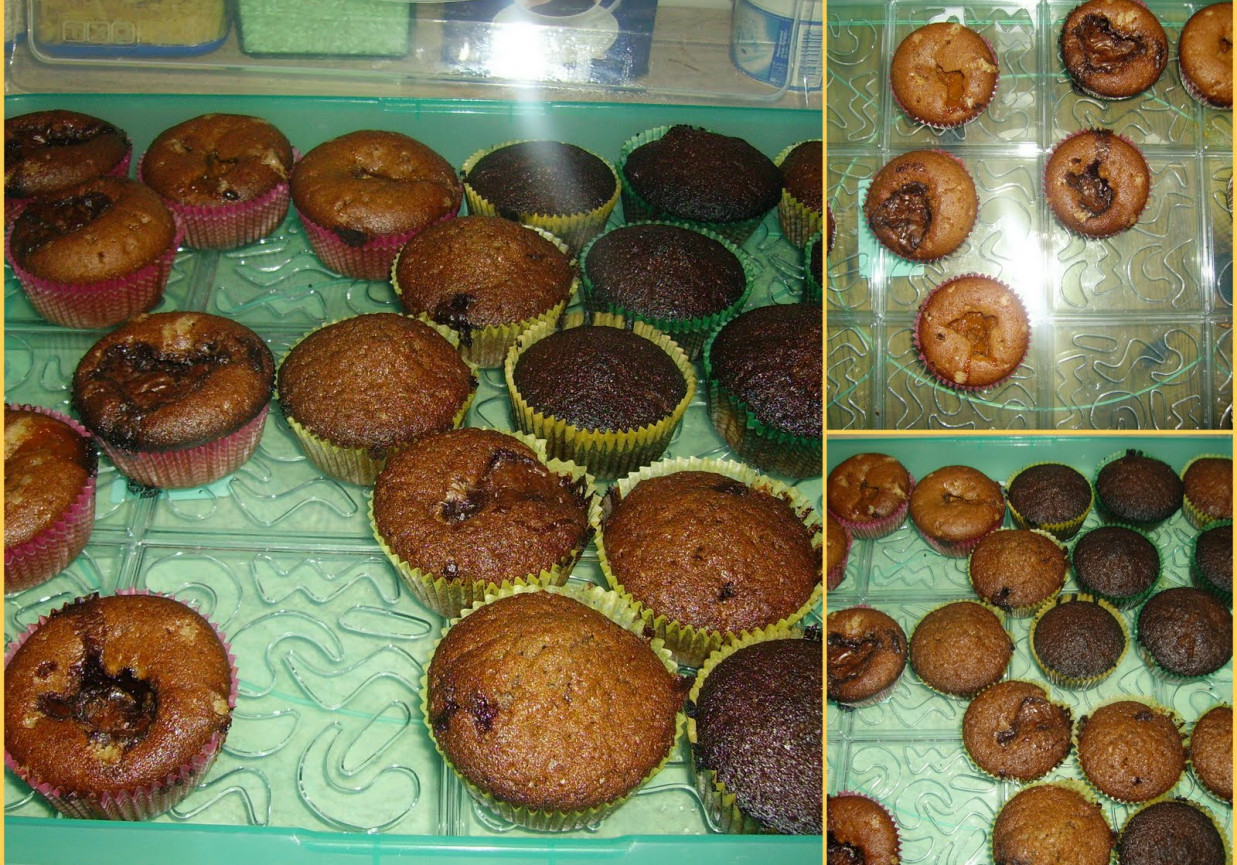 Czekoladowo-kajmakowe muffiny foto