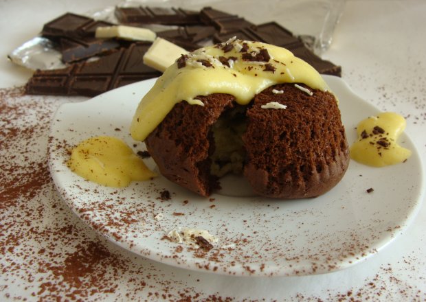 Fotografia przedstawiająca Czekoladowy pudding z imbirem