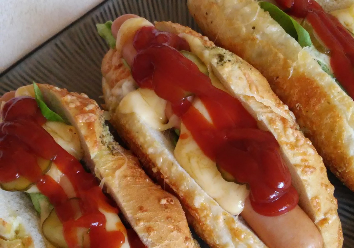 Czosnkowy hot dog foto