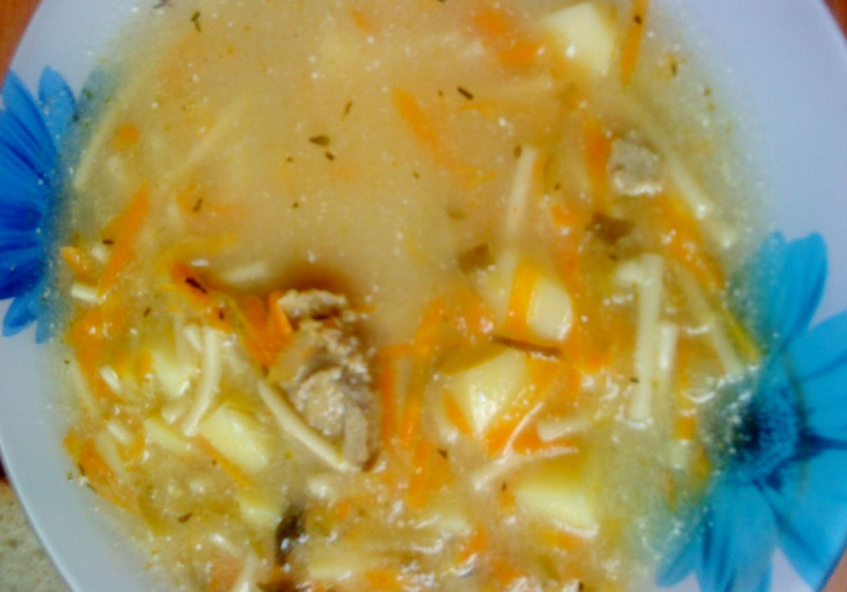 Delikatna zupa ogórkowa na cielęcinie dla dziecka foto