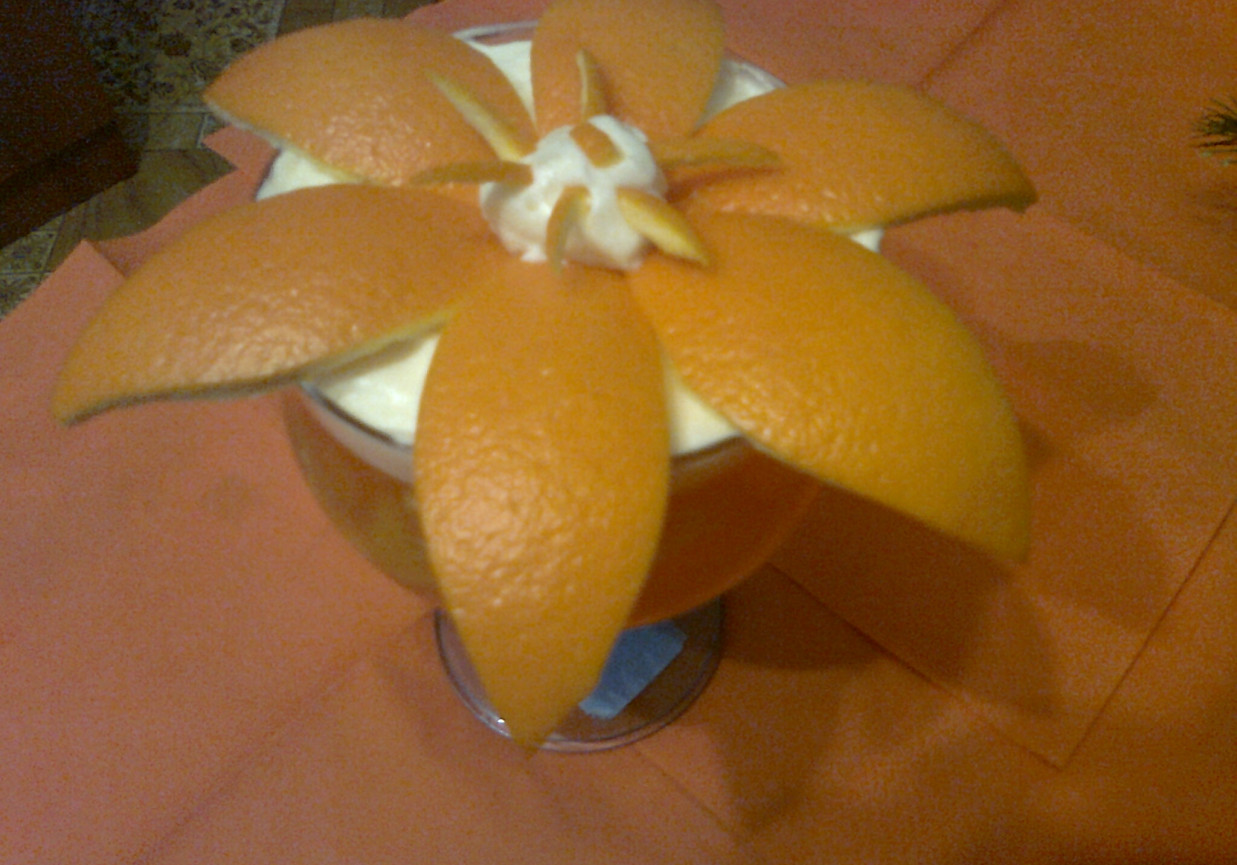 Deser pomarańczowe uniesienie foto