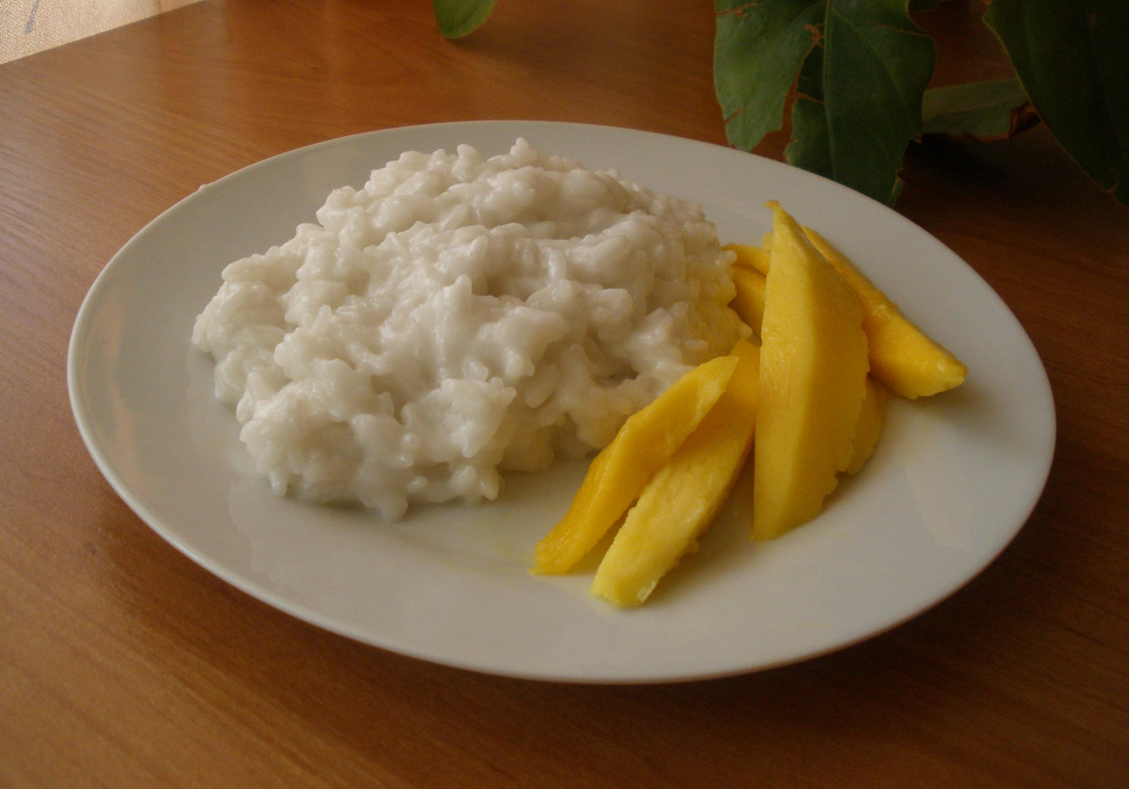 Deser ryżowy z mango foto