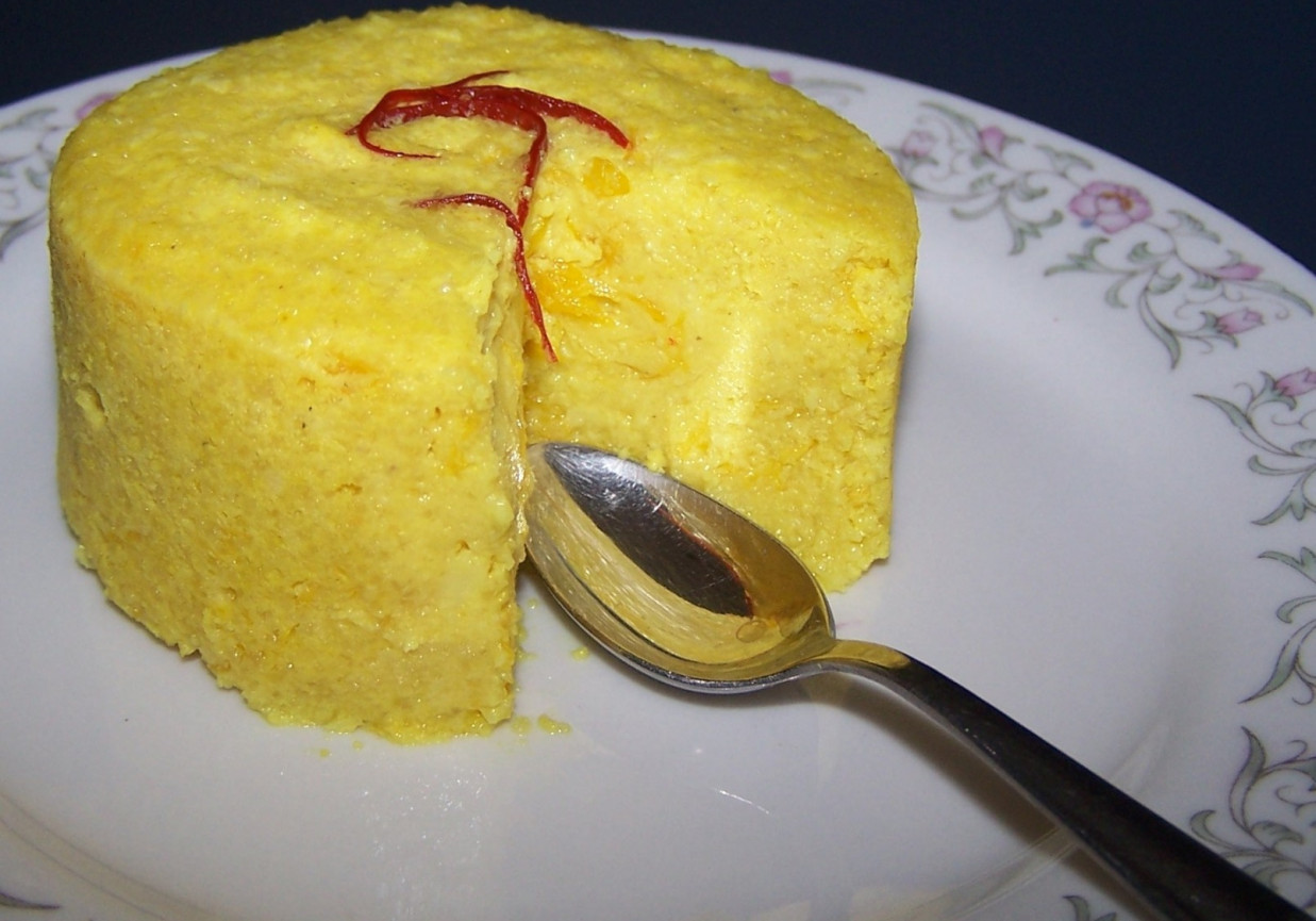 deser serowo ryżowy o smaku pomarańczowym foto
