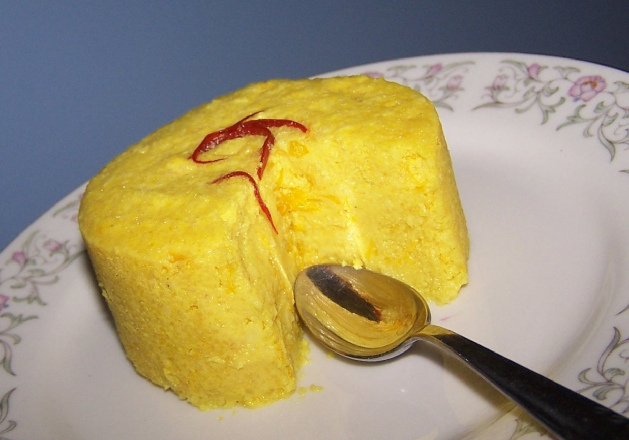 deser serowo ryżowy o smaku pomarańczowym foto