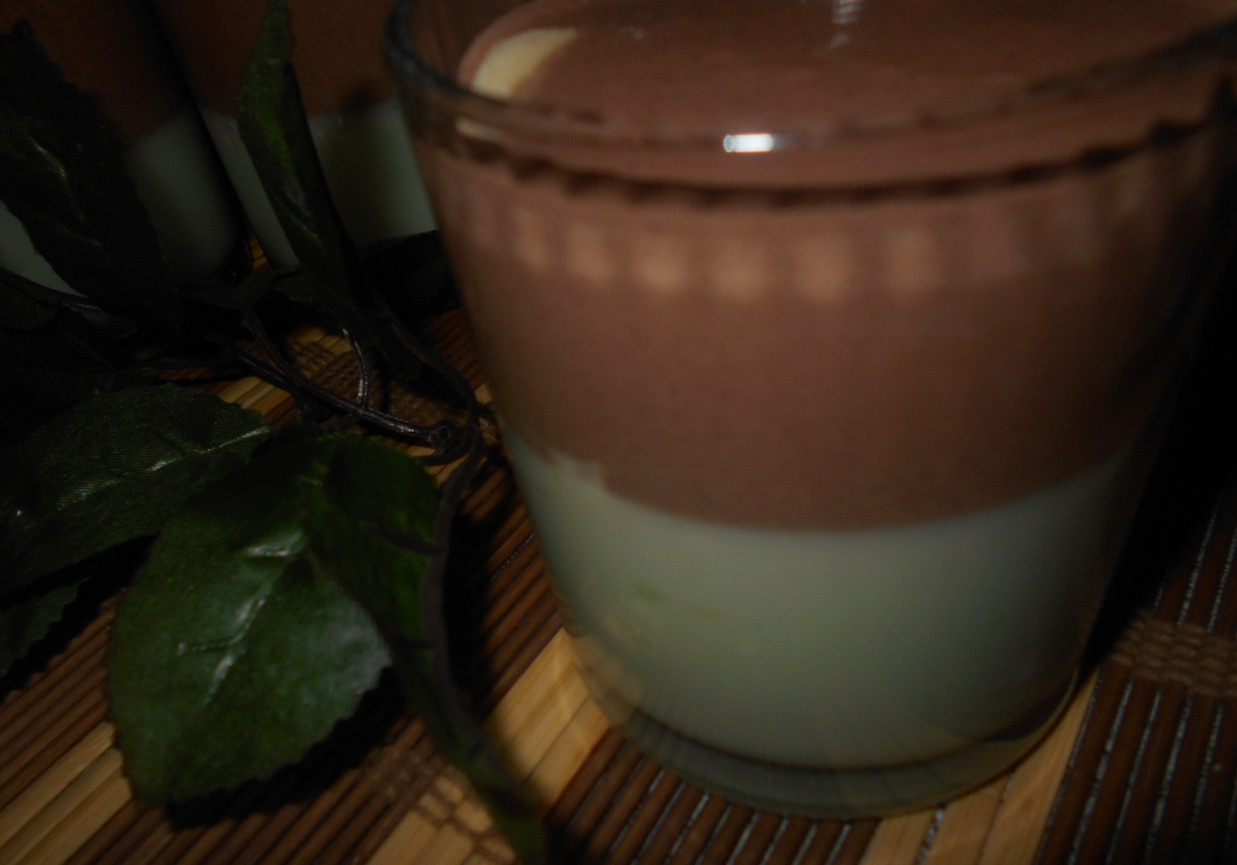 Deser z nutą czekoladowo-miętową foto