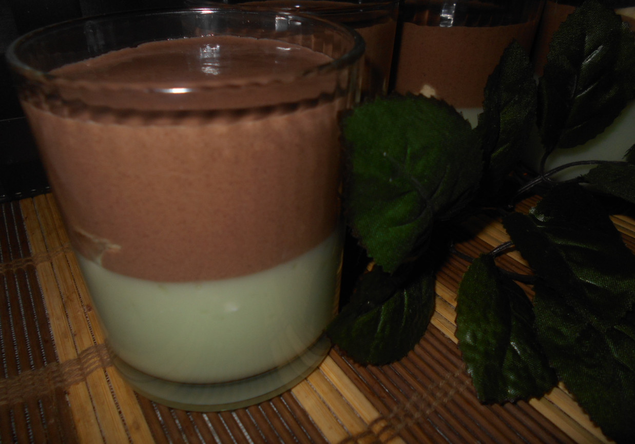 Deser z nutą czekoladowo-miętową foto