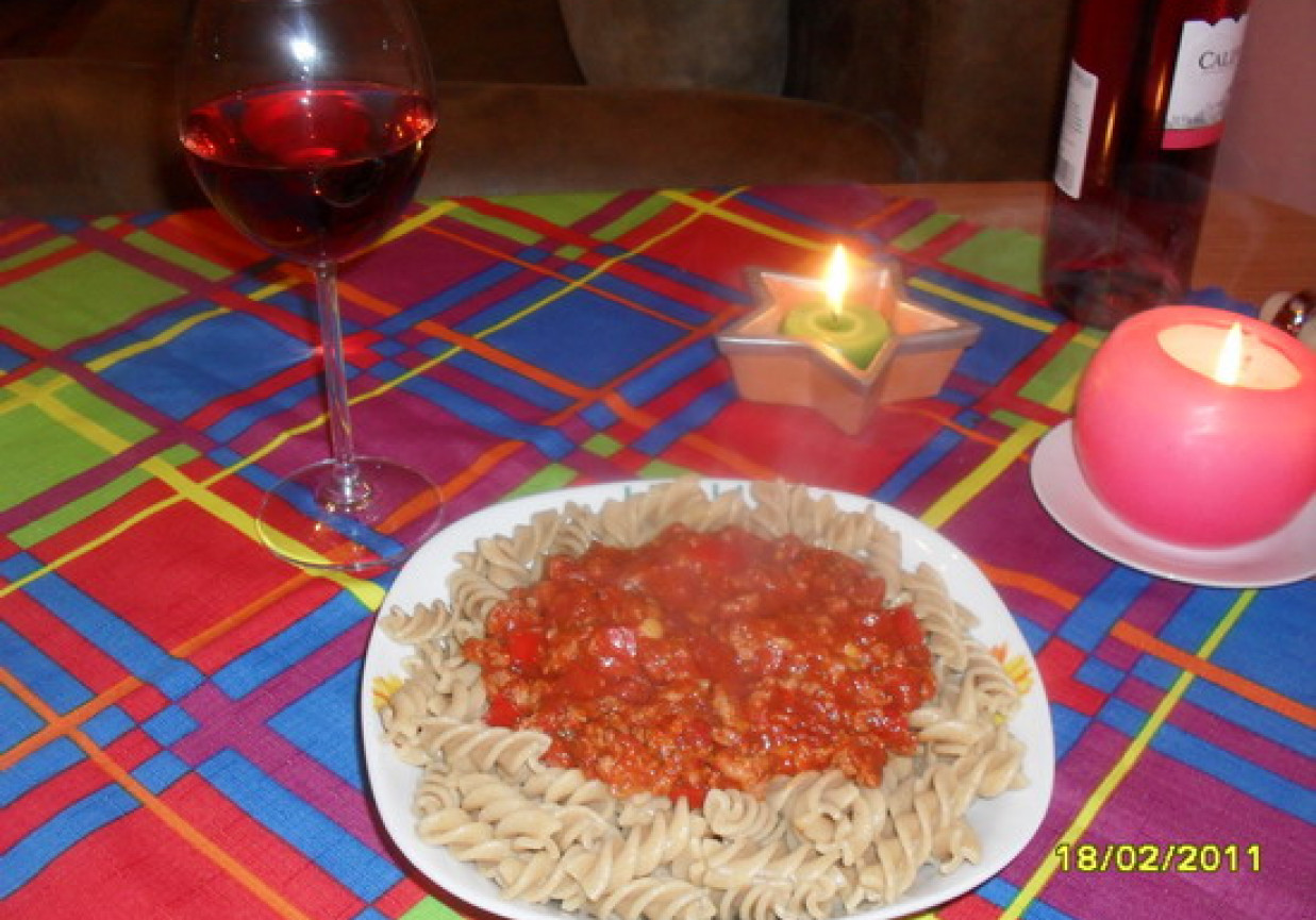 Dietetyczne spagetti wg mojego męża. foto