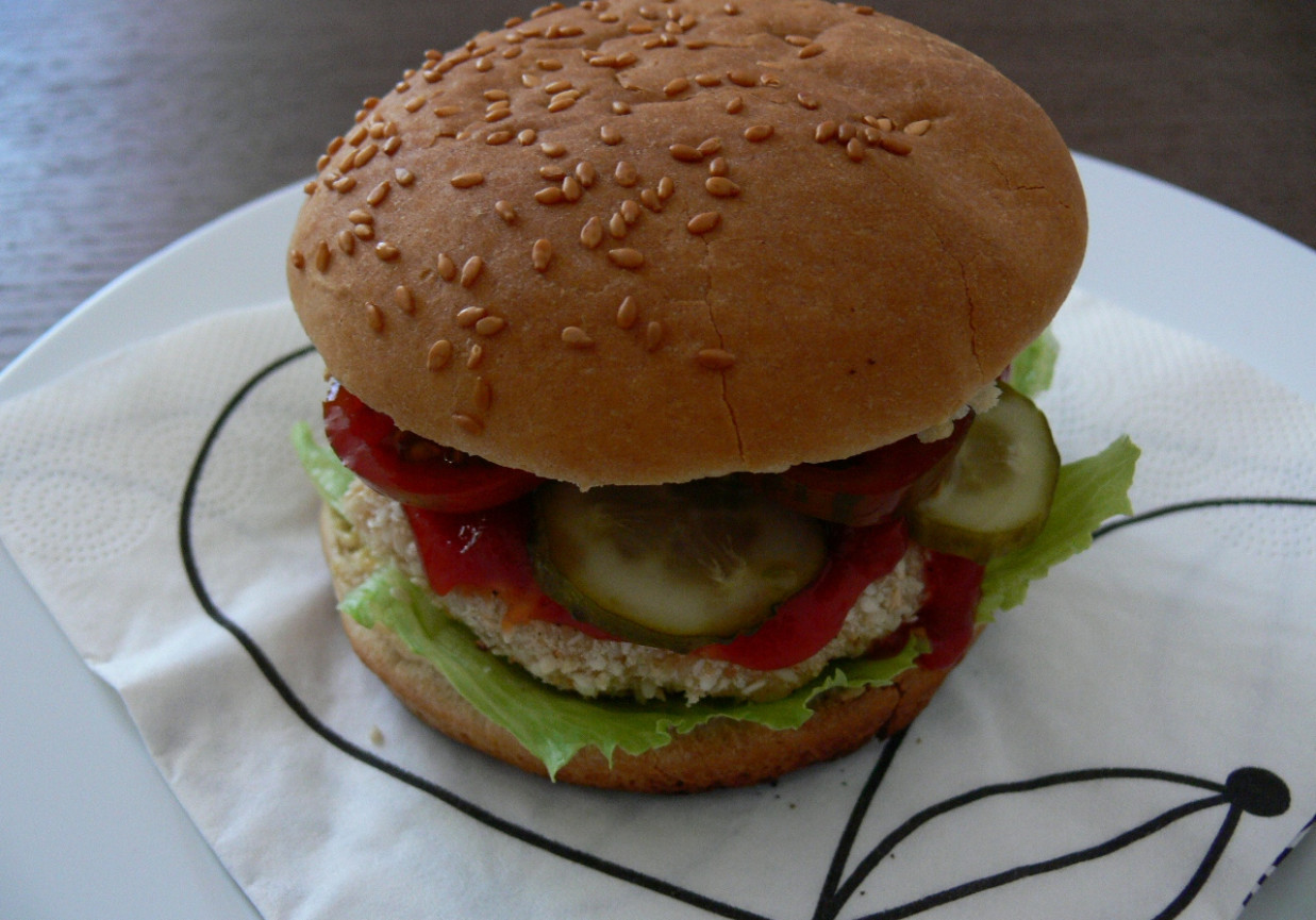Dietetyczny chickenburger foto