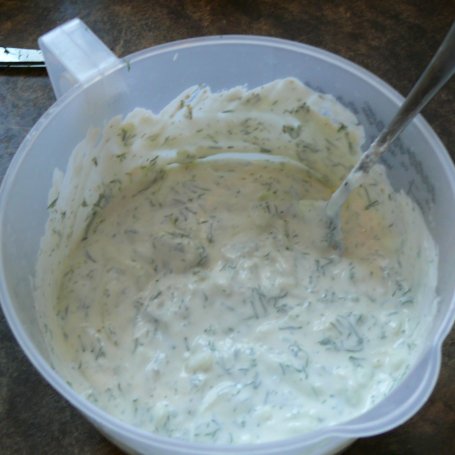 Krok 4 - Dip czosnkowo- koperkowy foto
