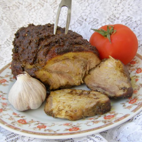 Krok 3 - do pieczywa karkówka z piekarnika... foto