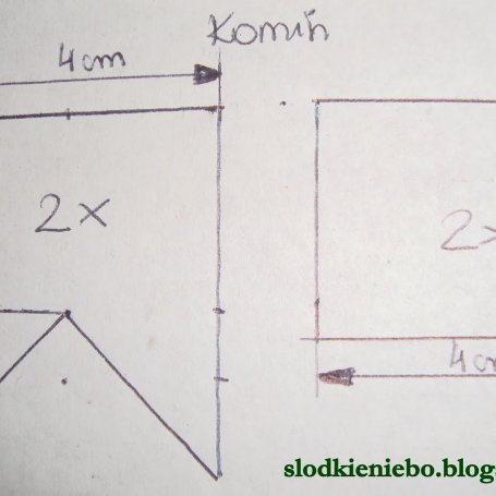 Krok 5 - Domek z piernika + wymiary domku foto
