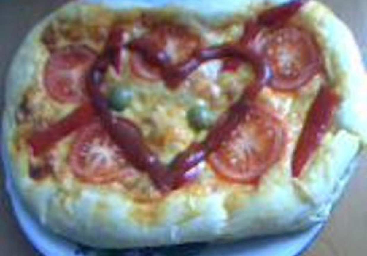 Domowa pizza wegetariańska foto