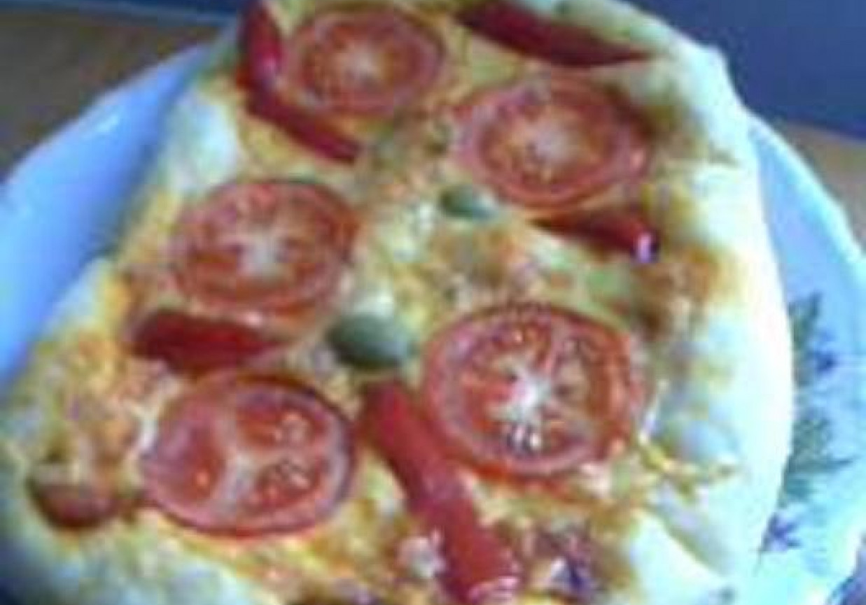 Domowa pizza wegetariańska foto