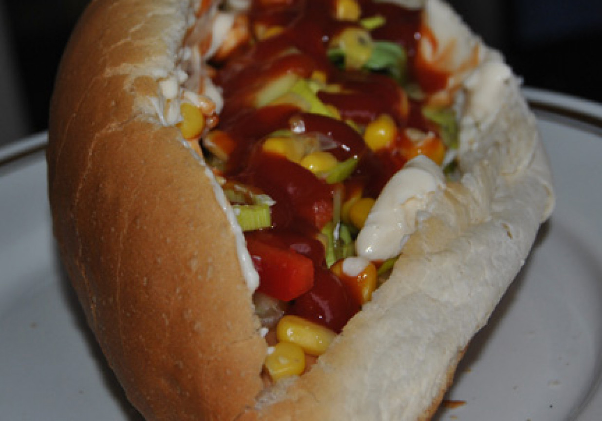 domowe hot dogi z porem foto