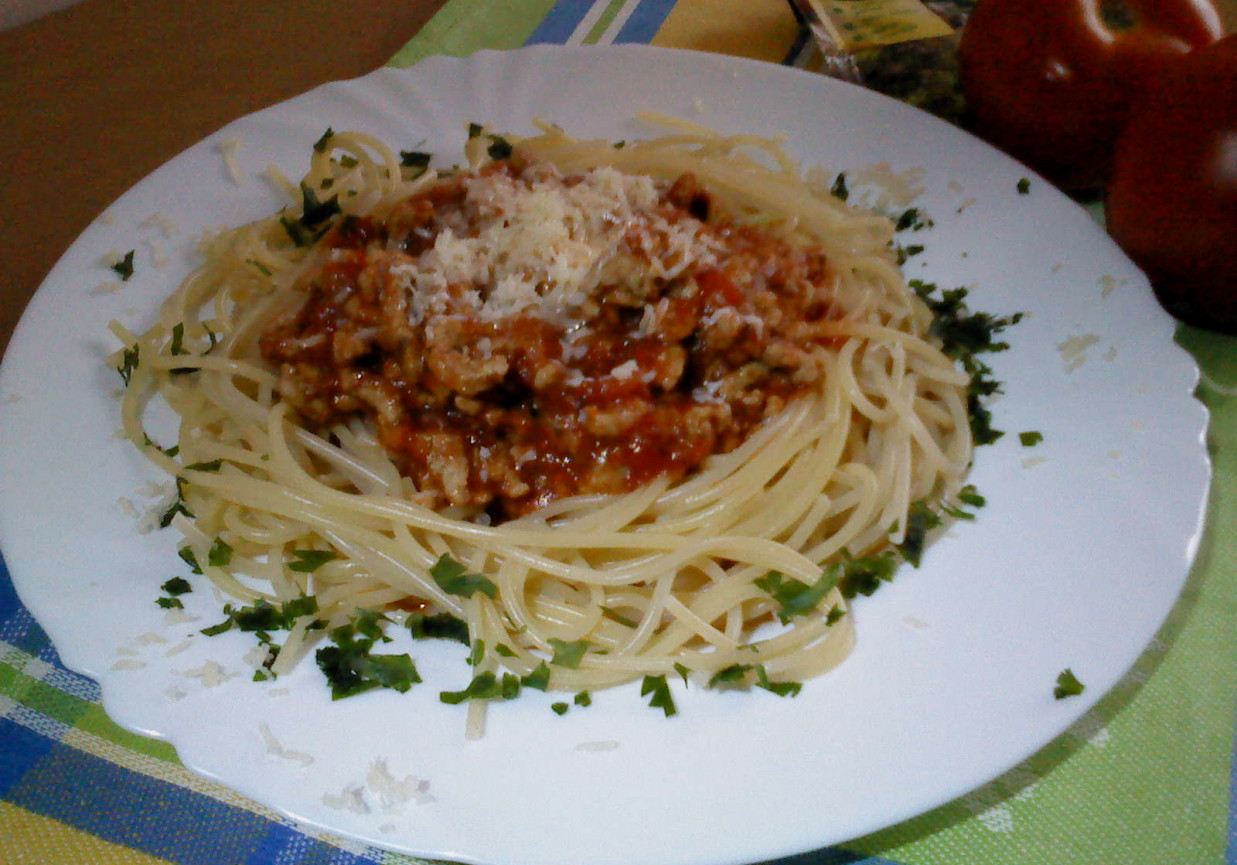 Domowe spaghetti foto