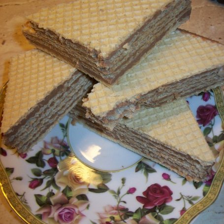 Krok 3 - domowe wafelki z nadzieniem czekoladowym foto