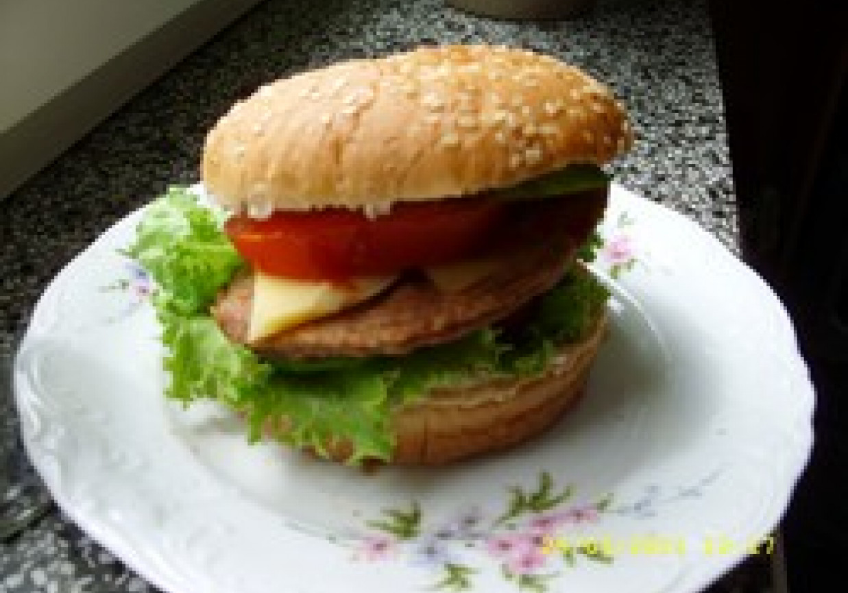 Domowy cheeseburger foto