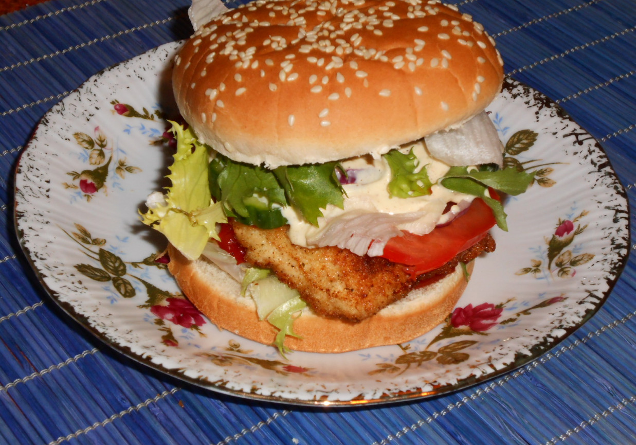 Domowy Chicken burger foto