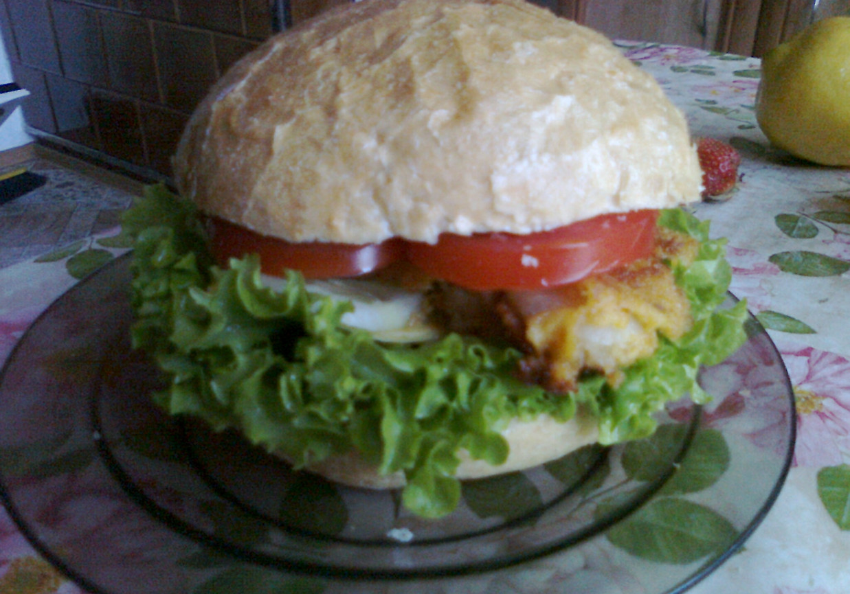 Domowy fishburger foto