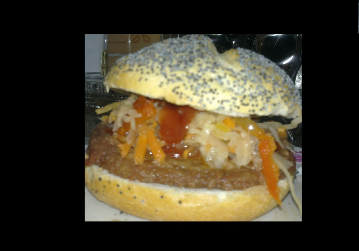 domowy hamburger foto