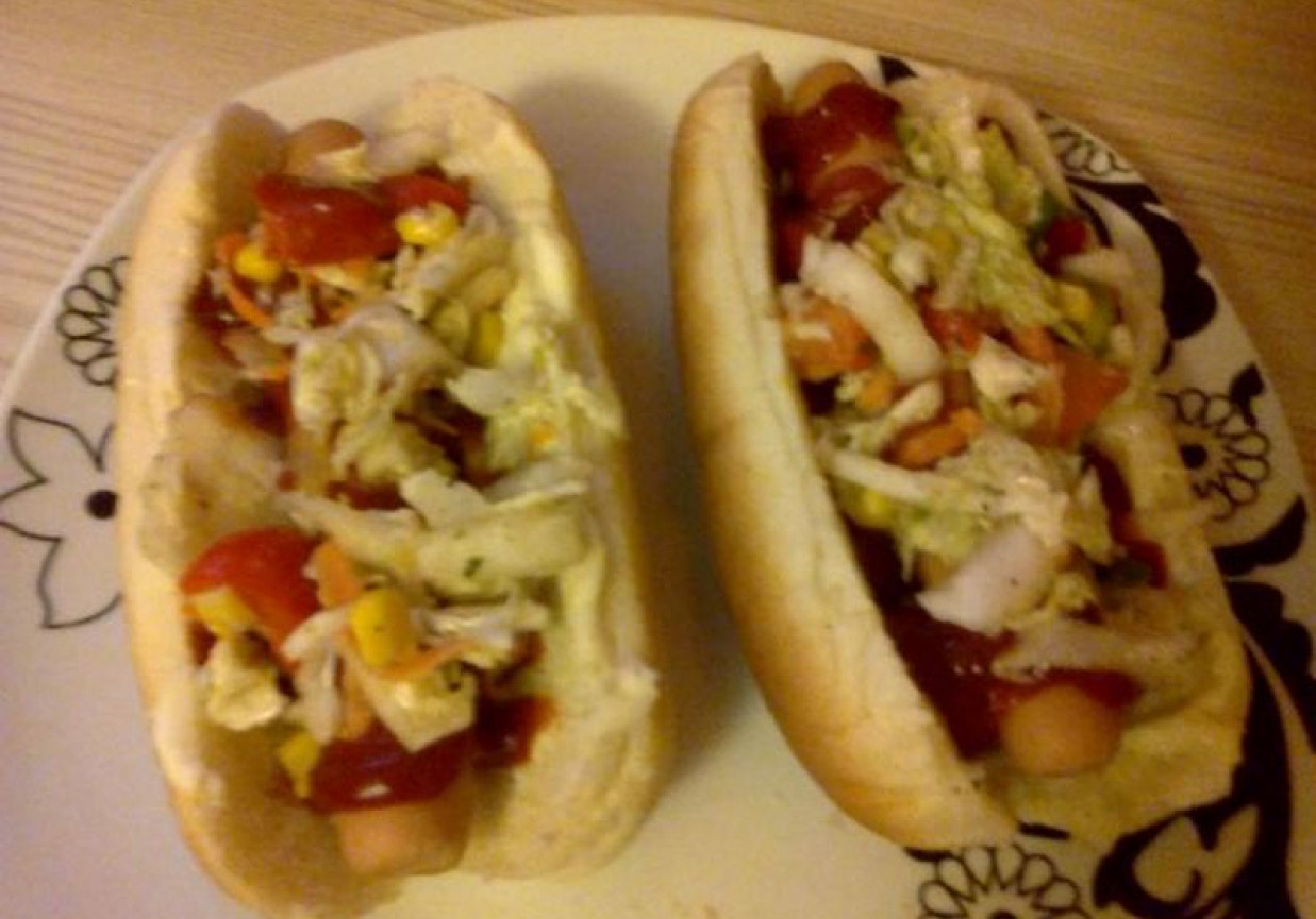 domowy hot-dog foto