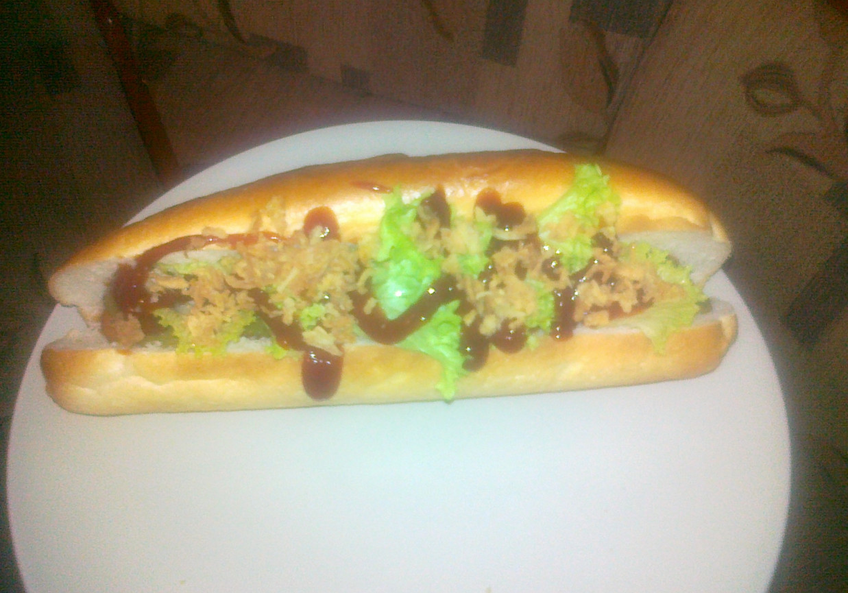 Domowy hot-dog foto