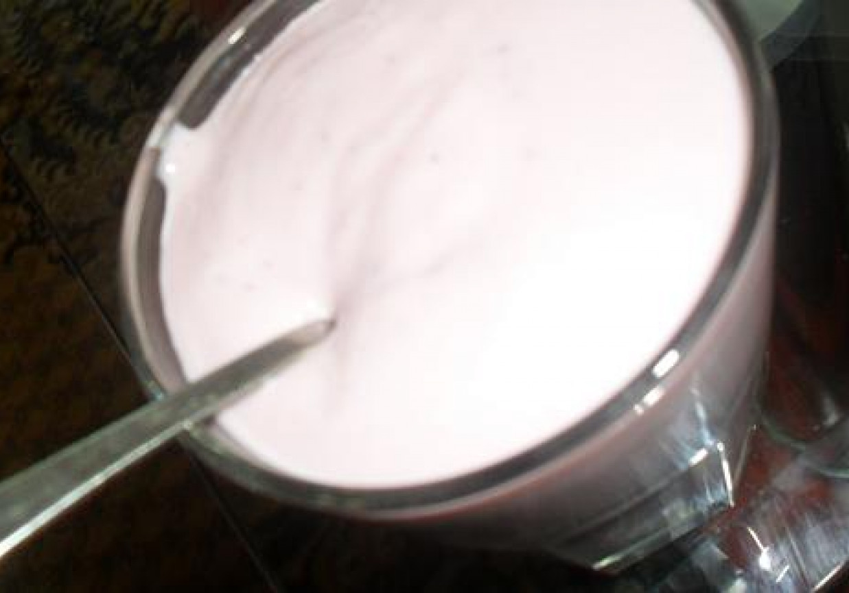 domowy jogurt z owocami foto