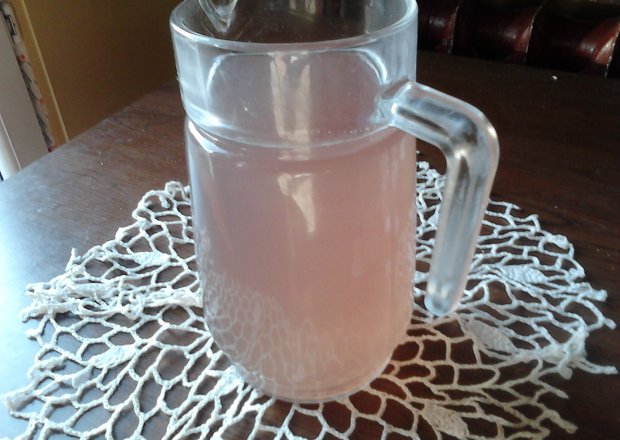 Fotografia przedstawiająca Domowy napój jabłkowo-miętowy z żurawiną