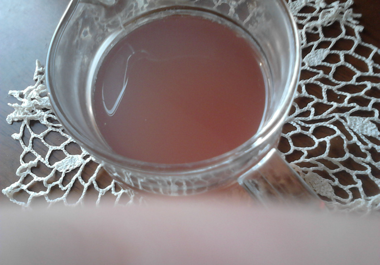 Domowy napój jabłkowo-miętowy z żurawiną foto