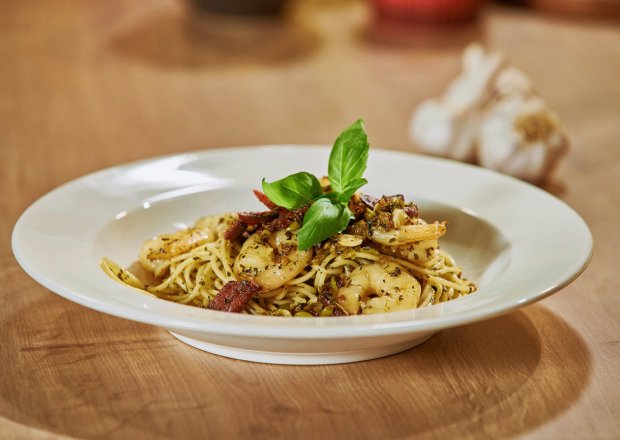 Fotografia przedstawiająca Doradca Smaku IX: Spaghetti z krewetkami i chorizo, odc. 12