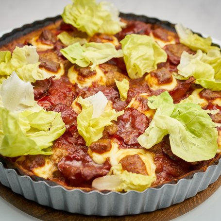 Krok 7 - Doradca Smaku V: Tarta na słono z curry, kiełbasą i pomidorami, odc. 21 foto