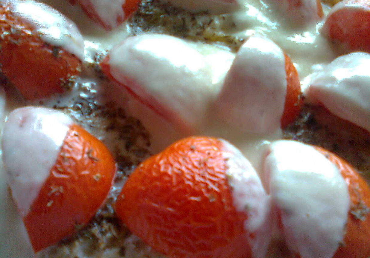 Dorsz zapiekany z pomidorami i mozzarellą foto