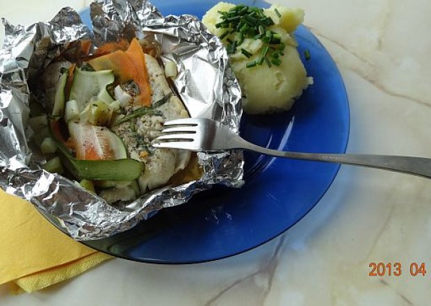 Fotografia przedstawiająca Dorsz zapiekany z warzywami
