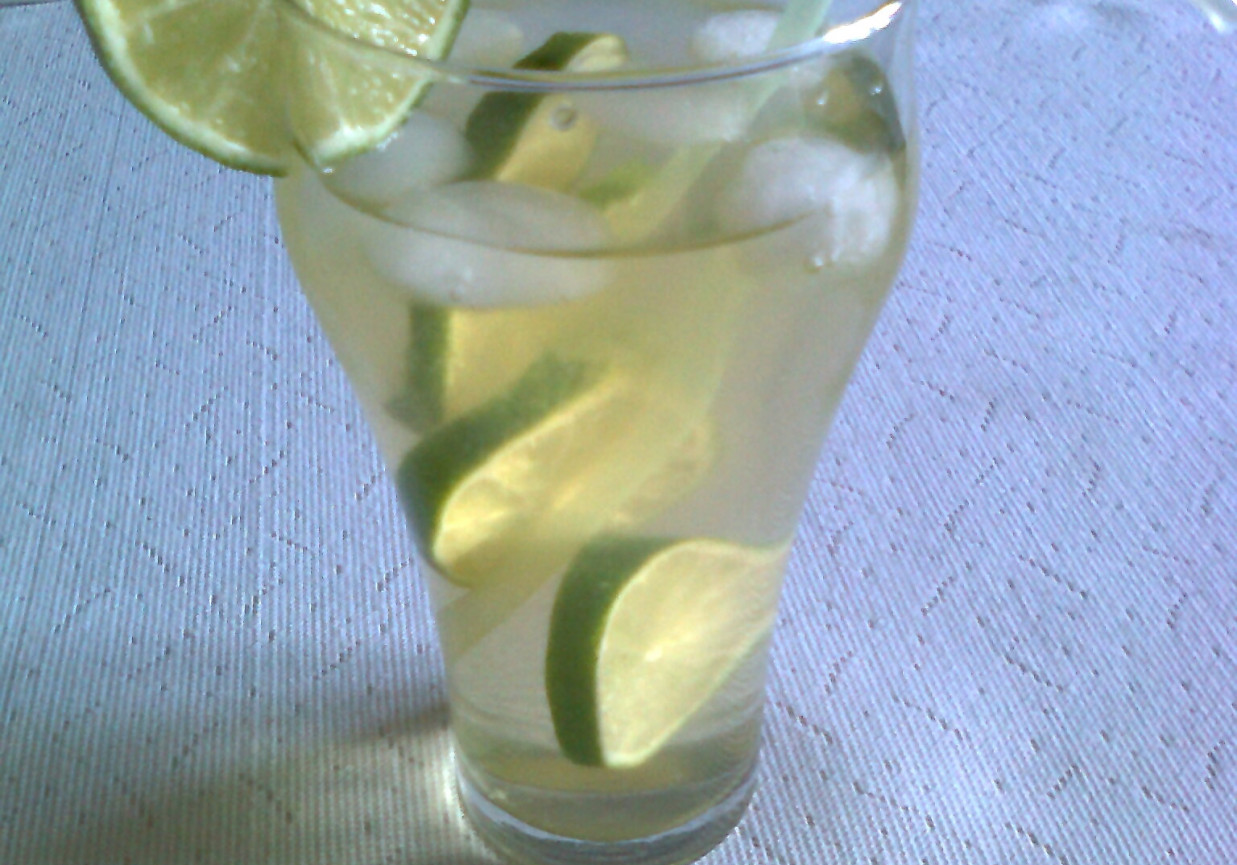 Drink ziołowy z limonką foto