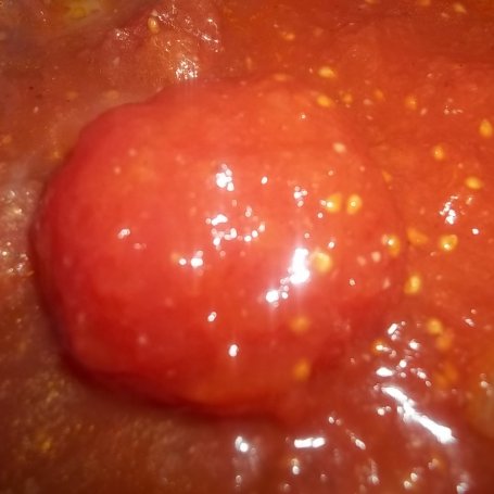 Krok 3 - Drobiowa wątróbka z cebulą, fasolką i sosem pomidorowo-musztardowym foto