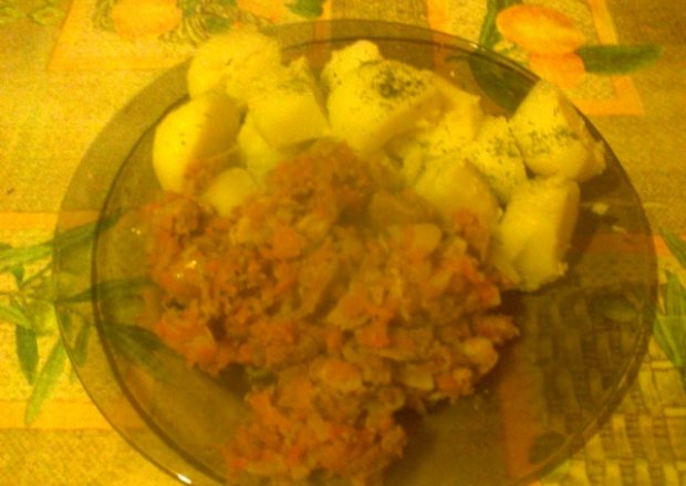 Fotografia przedstawiająca Duszone mięso z marchewką i ziemniakami