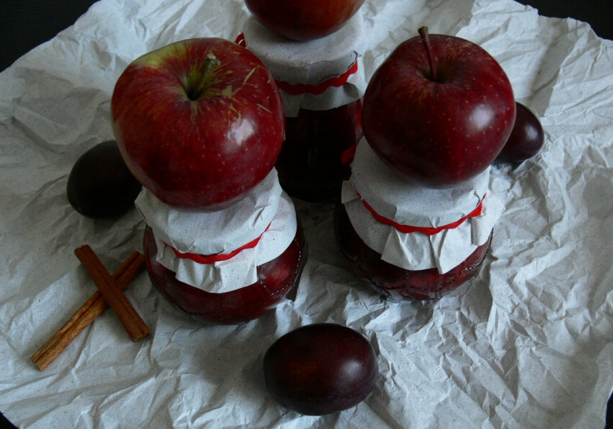 Dżem jabłkowo-śliwkowy z cynamonem foto