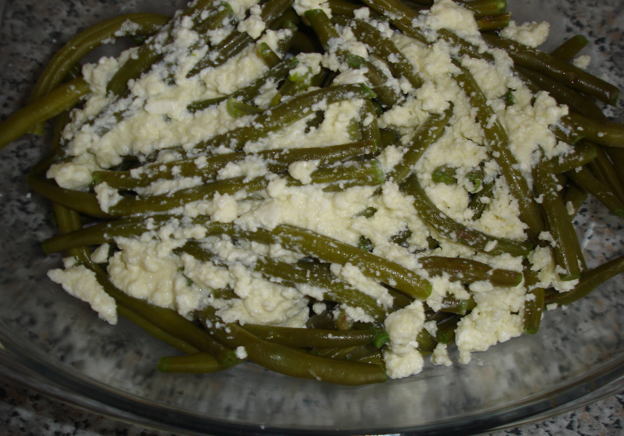 Fasola szparagowa z serem Feta foto