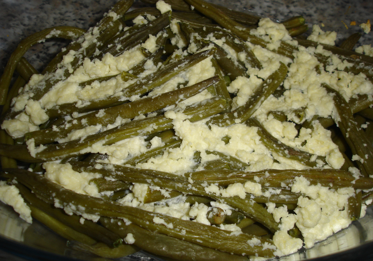 Fasola szparagowa z serem Feta foto